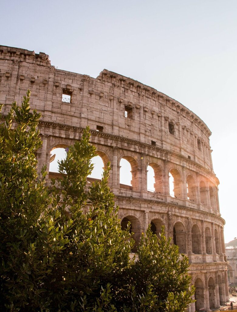 rome, architecture, sunlight, nature, building, sky, historical, italy, structure, summer, brown sky, brown building, brown summer